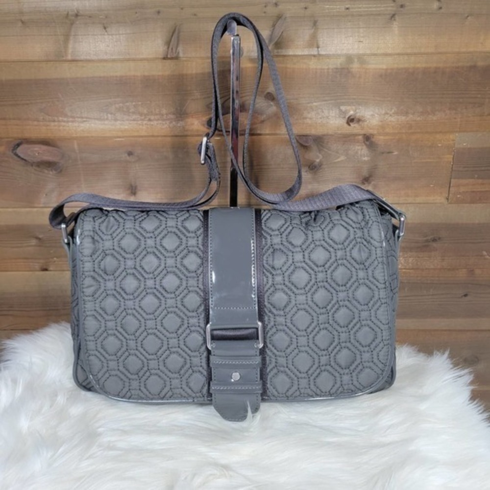 Vera Bradley Solid Gray Crossbody Messenger Bag
